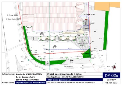 2012/09/06 Plan masse parvis église (architecte Stéphane Herrgott)