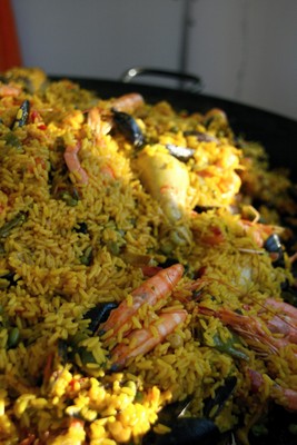 Gros plan paella portrait