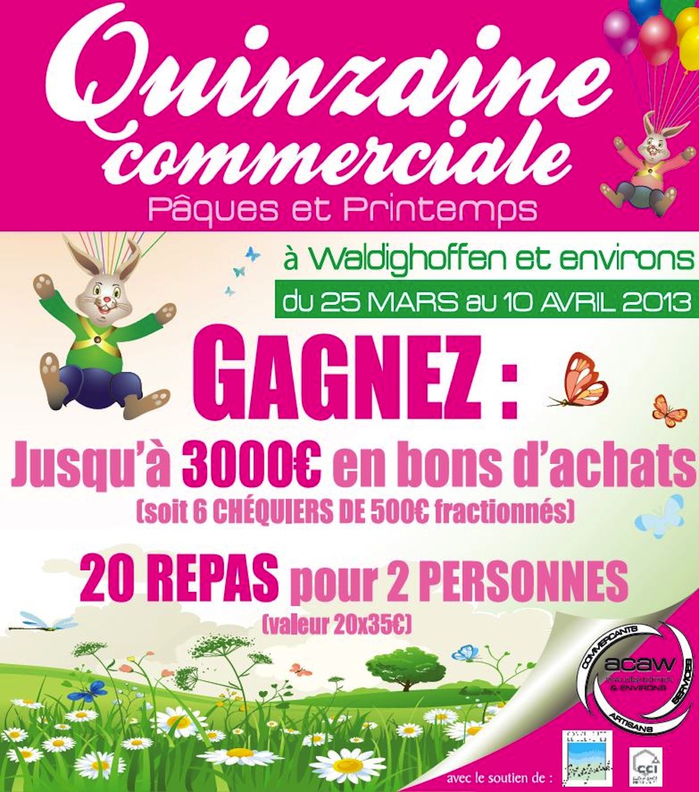 Affiche commerciale Pâques Acaw 2013