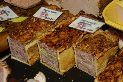 Différentes variétés de pâté en croute