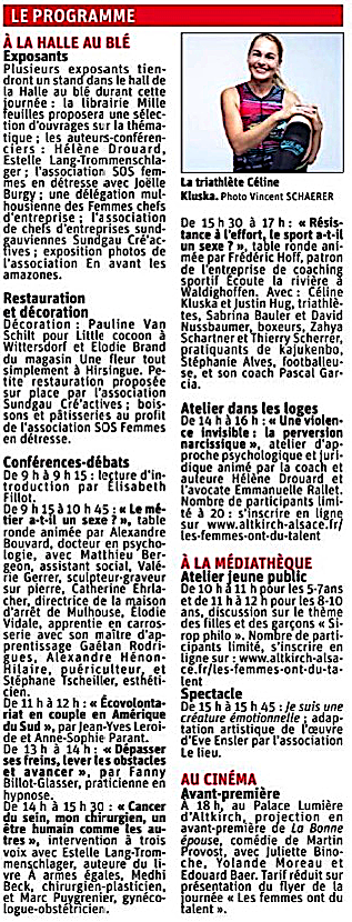 2020/03/04 - L'Alsace - Les Femmes ont du talent - Programme