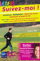 140 km pour un projet de vie en courant, de Strasbourg à Waldighoffen, avec Frédéric Hoff (Ecoute la Rivière) les 4 et 5 juin 2016. Soutien à l'association "Solidarité Nadine".
