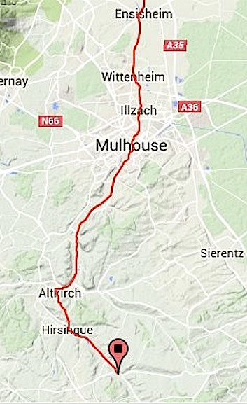 Ensisheim-Waldighoffen, carte marathon pour s'entraîner avec Frédéric Hoff