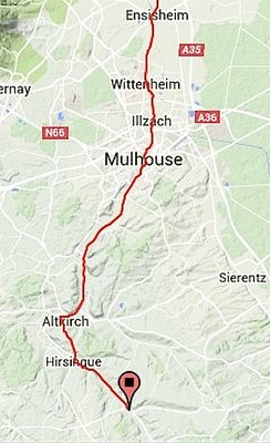 Ensisheim-Waldighoffen, carte marathon pour s'entraîner avec Frédéric Hoff