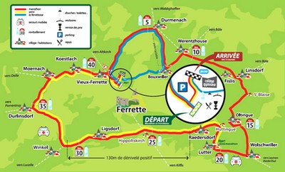 Plan du marathon de Ferrette (3 oct 2010)
