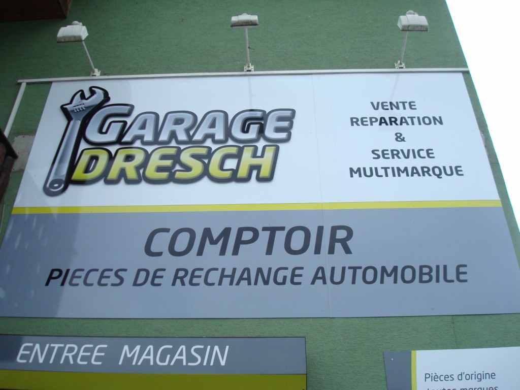 Enseigne du Garage Dresch à Waldighoffen