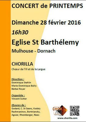 Affiche concert Chorilla 28.02.2016