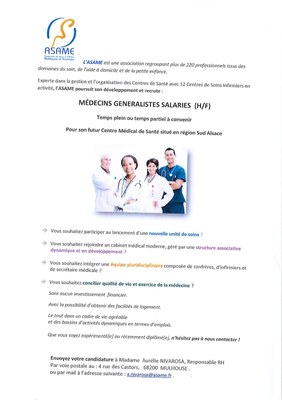 ASAME proposition d'emplois