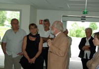 Antoine Lang et quelques invités de la visite