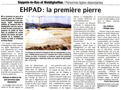 Article DNA du 28 avril 2010 - future maison médicalisée EHPAD