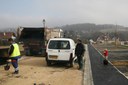 Le Camion de macadam pour le goudronnage d'une allée de l'EHPAD en Mars 2012.
