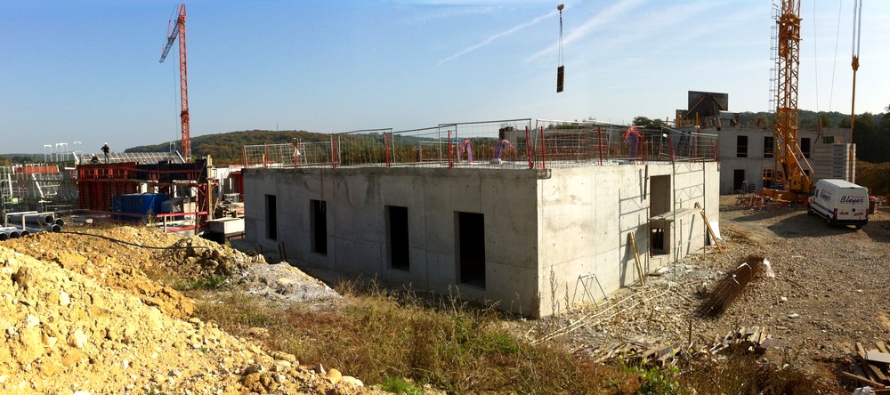 Vue du chantier de l'EHPAD partie haute le 11 octobre 2010