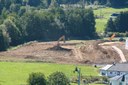 Travaux de nivellement à l'arrière du chantier de la future maison médicalisée - EHPAD de Waldighoffen, courant septembre 2011.