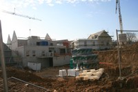 Le chantier de l&rsquo;EHPAD sous un beau ciel bleu