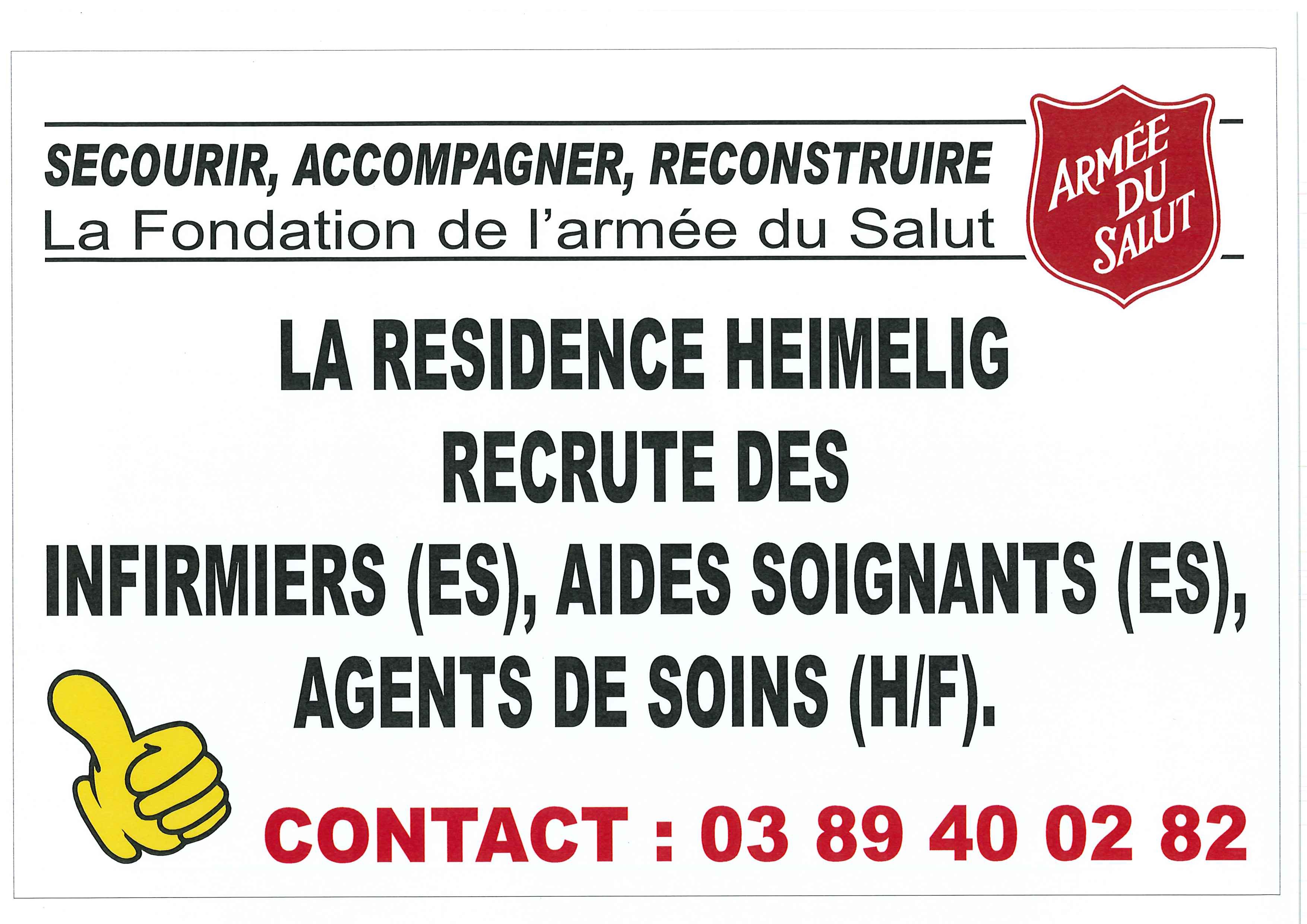 La résidence Heimelig recrute