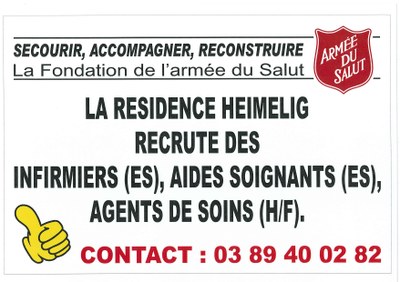 La résidence Heimelig recrute