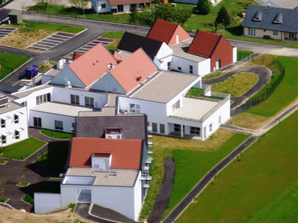 Partie de l'Ehpad vu du ciel