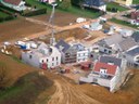 Une photo aérienne prise par l'arrière depuis un ULM du chantier de la future maison médicalisée de Waldighoffen, prise en avril 2011.