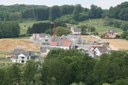 Vue du Sonnenglanz des travaux d'avancement du futur EHPAD - maison médicalisée en cours de construction à Waldighoffen.