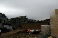 Vue de près des travaux de l&rsquo;EHPAD de Waldighoffen, le 13 janvier 2011