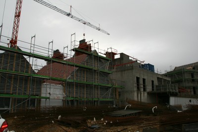 Vue du chantier de l'EHPAD de Waldighoffen, le 13 janvier 2011