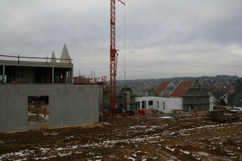 Vue du chantier de l'EHPAD, le 24 janvier 2011