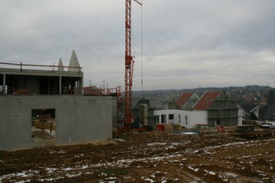Vue du chantier de l'EHPAD, le 24 janvier 2011