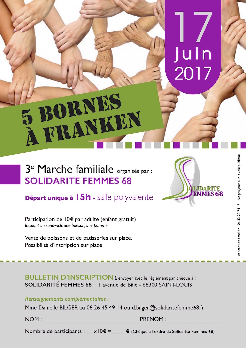 Affiche 5 bornes à Franken juin 2017