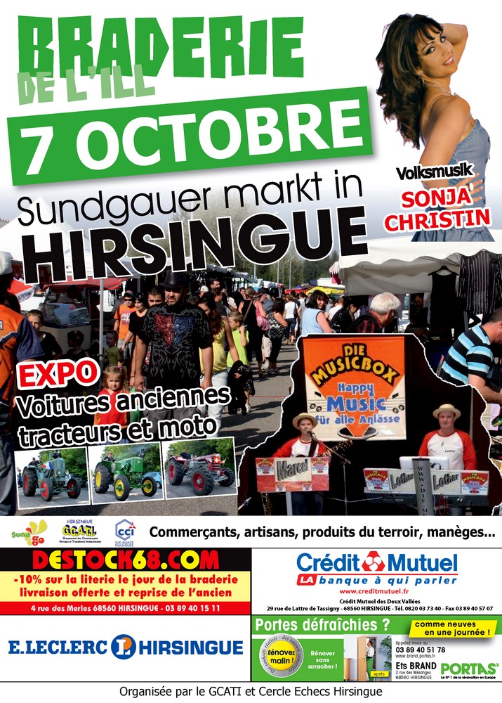 Affiche Braderie de l'Ill 7 oct 12 Hirsingue