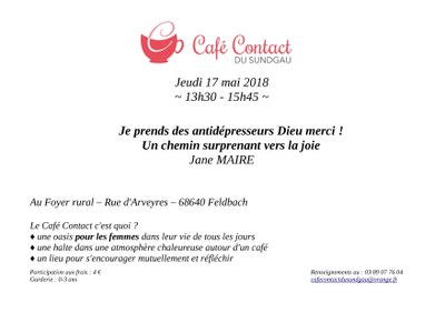 Affiche Café contact le 17 mai 2018