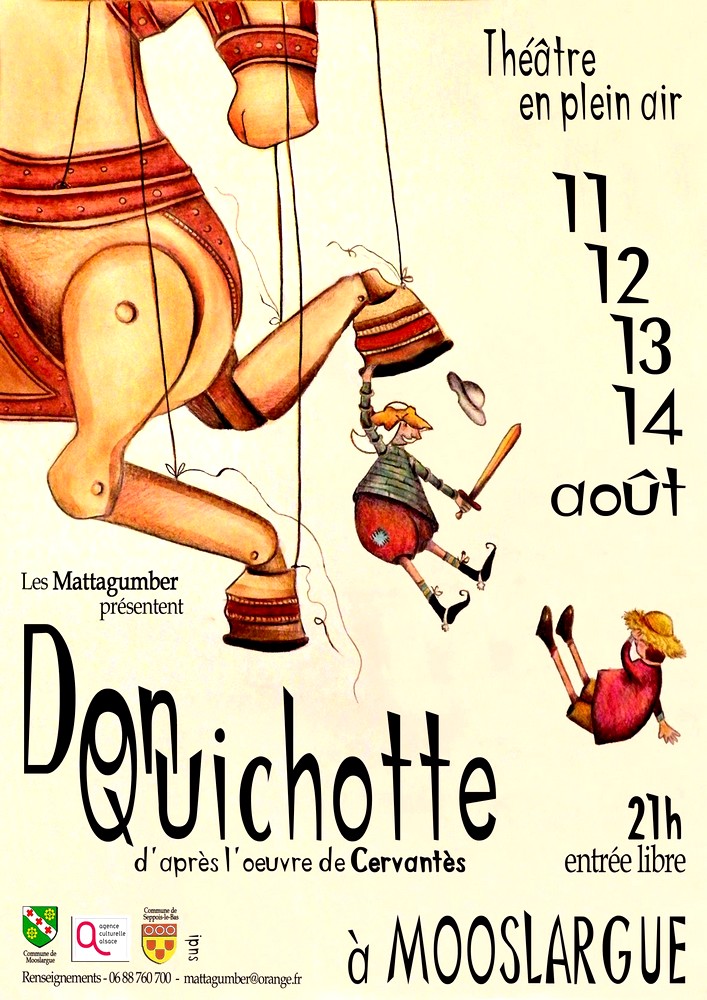 Affiche du spectacle Don Quichotte des Mattagumper de Mooslargue