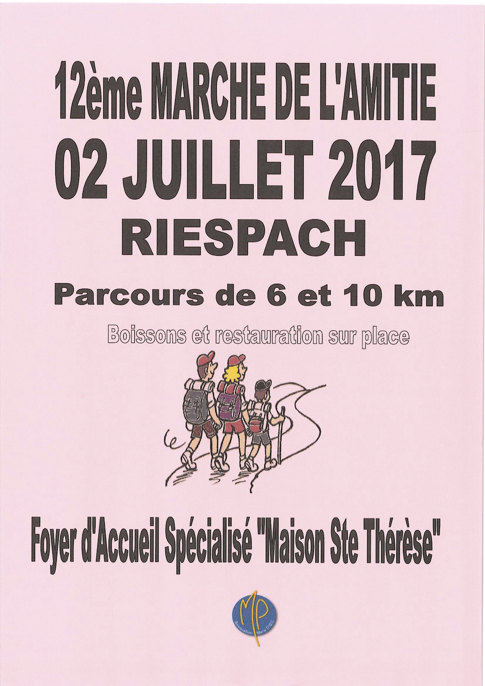 Affiche marche de l'amitié Riespach 2017