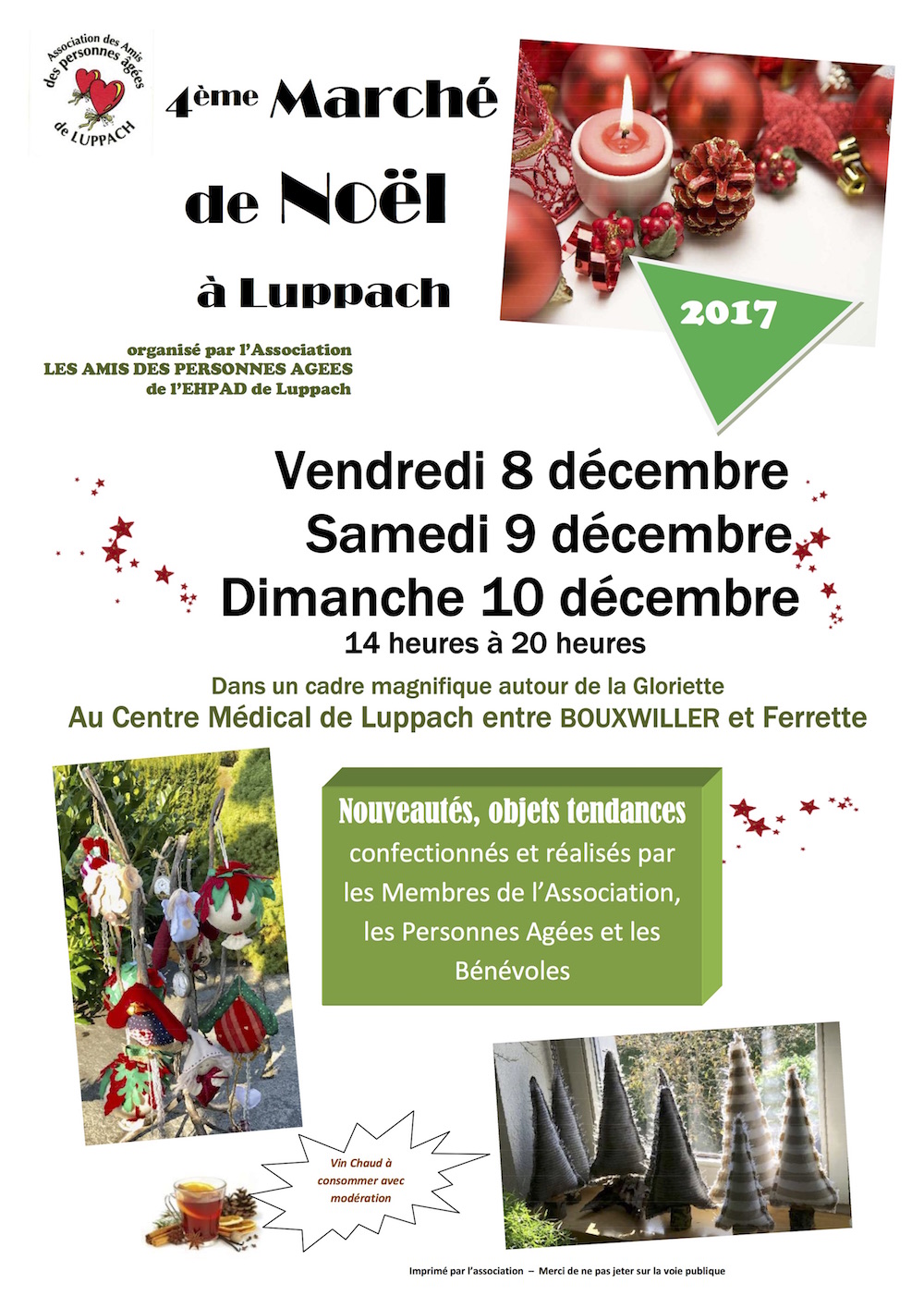 Affiche marché de Noël de Luppach 2017