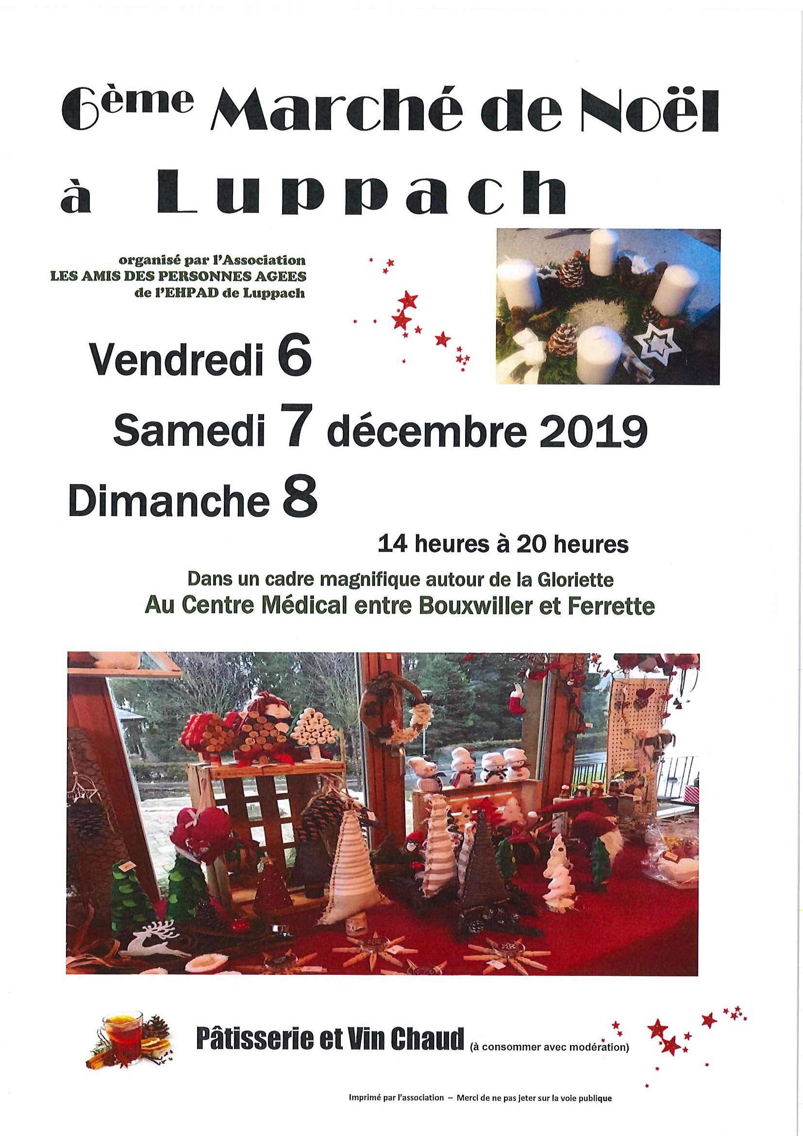 Affiche marché de noël Luppach 2019