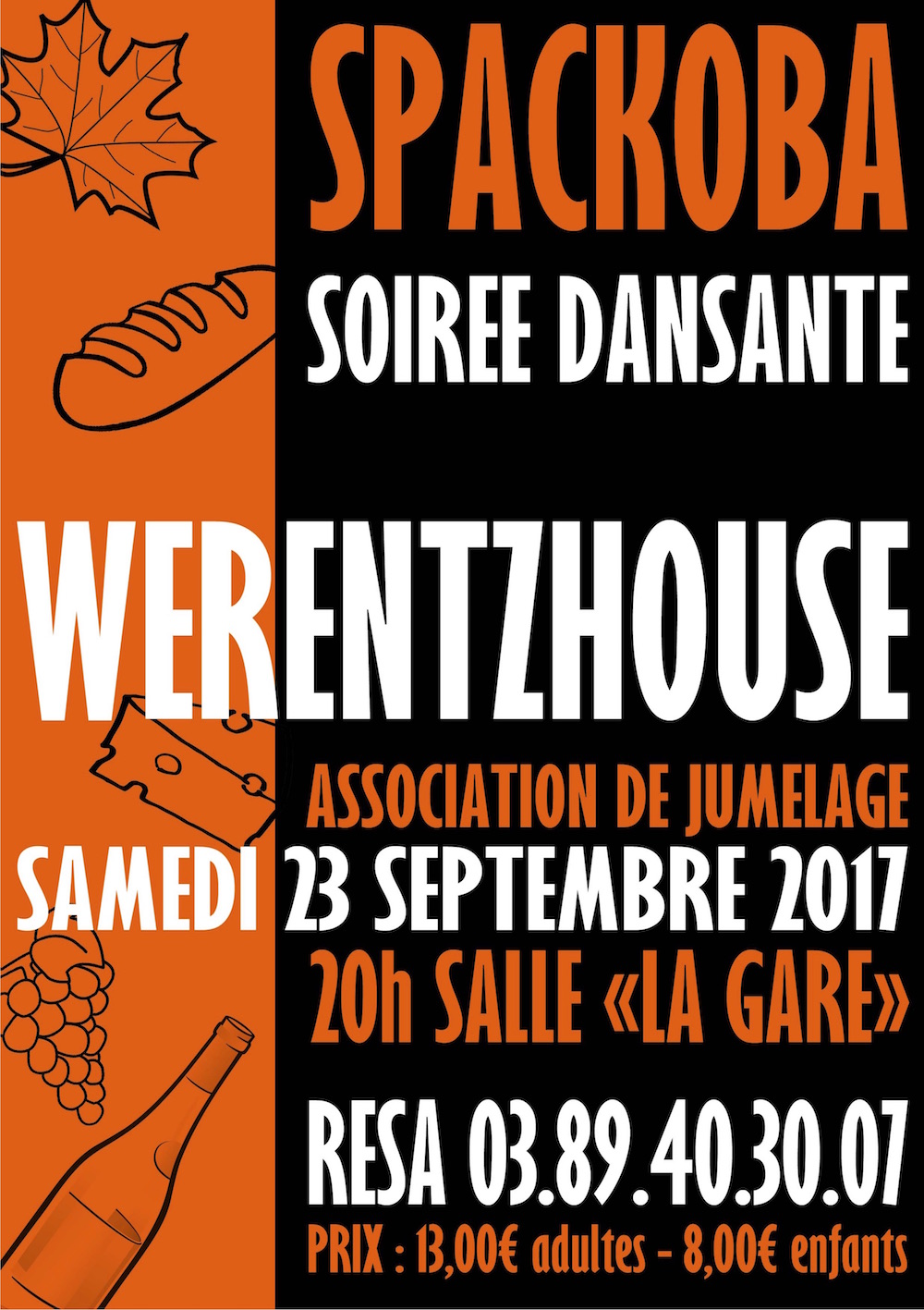 Affiche Spackoba à Werentzhouse septembre 2017