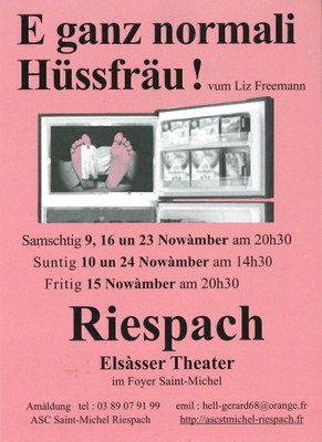 Affiche théâtre alsacien Riespach 2019