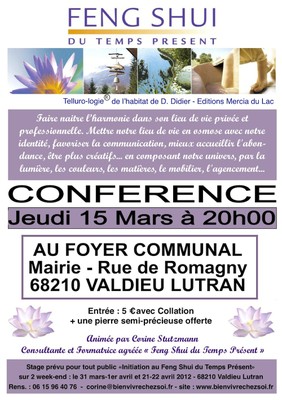 Affiche conférence Feng Shui du 15 mars 2012