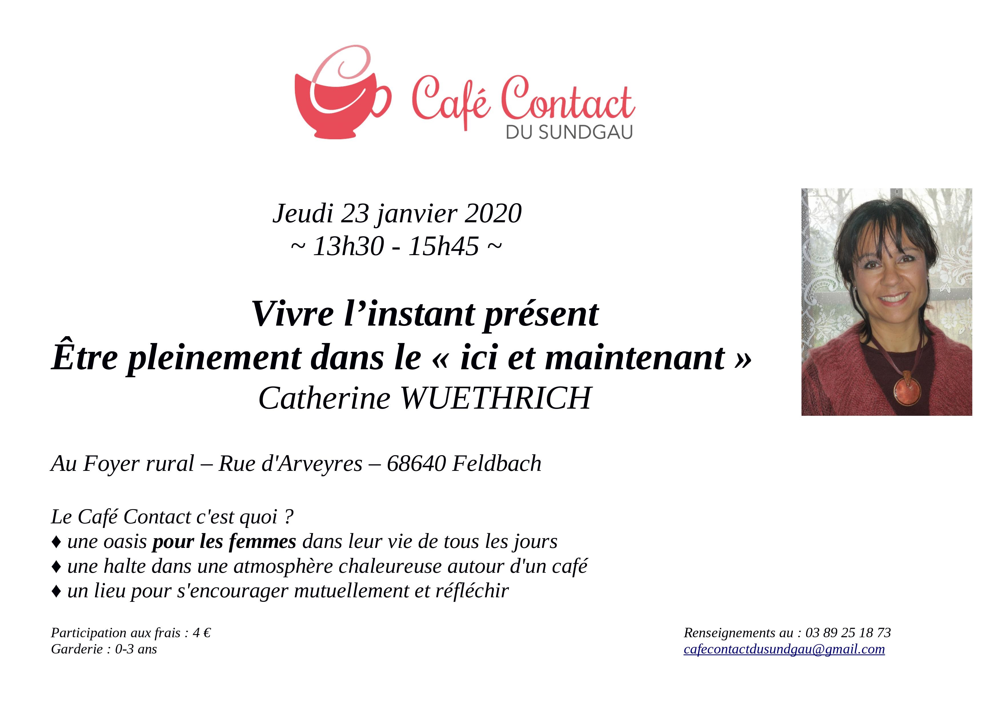 Le Jeudi 23 janvier 2020 - Café contact du Sundgau à Feldbach