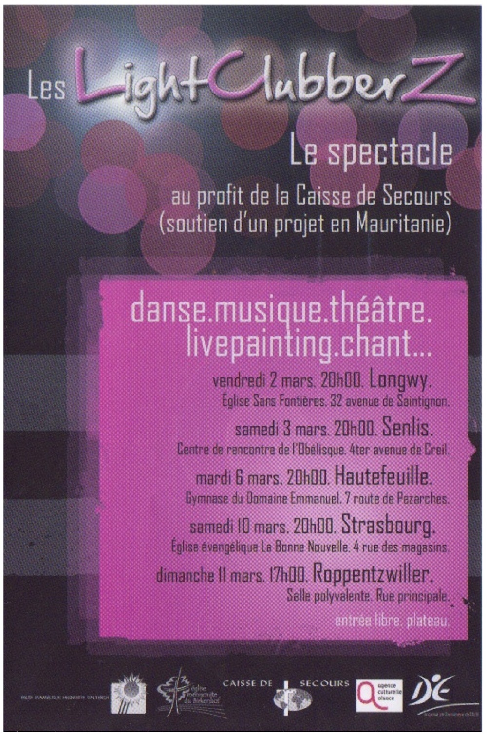 Affiche LightclubberZ à Roppentzwiller le 11 mars 2012