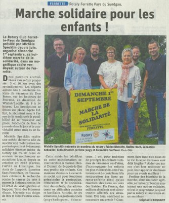 Marche de la solidarité du 1er sept 2019