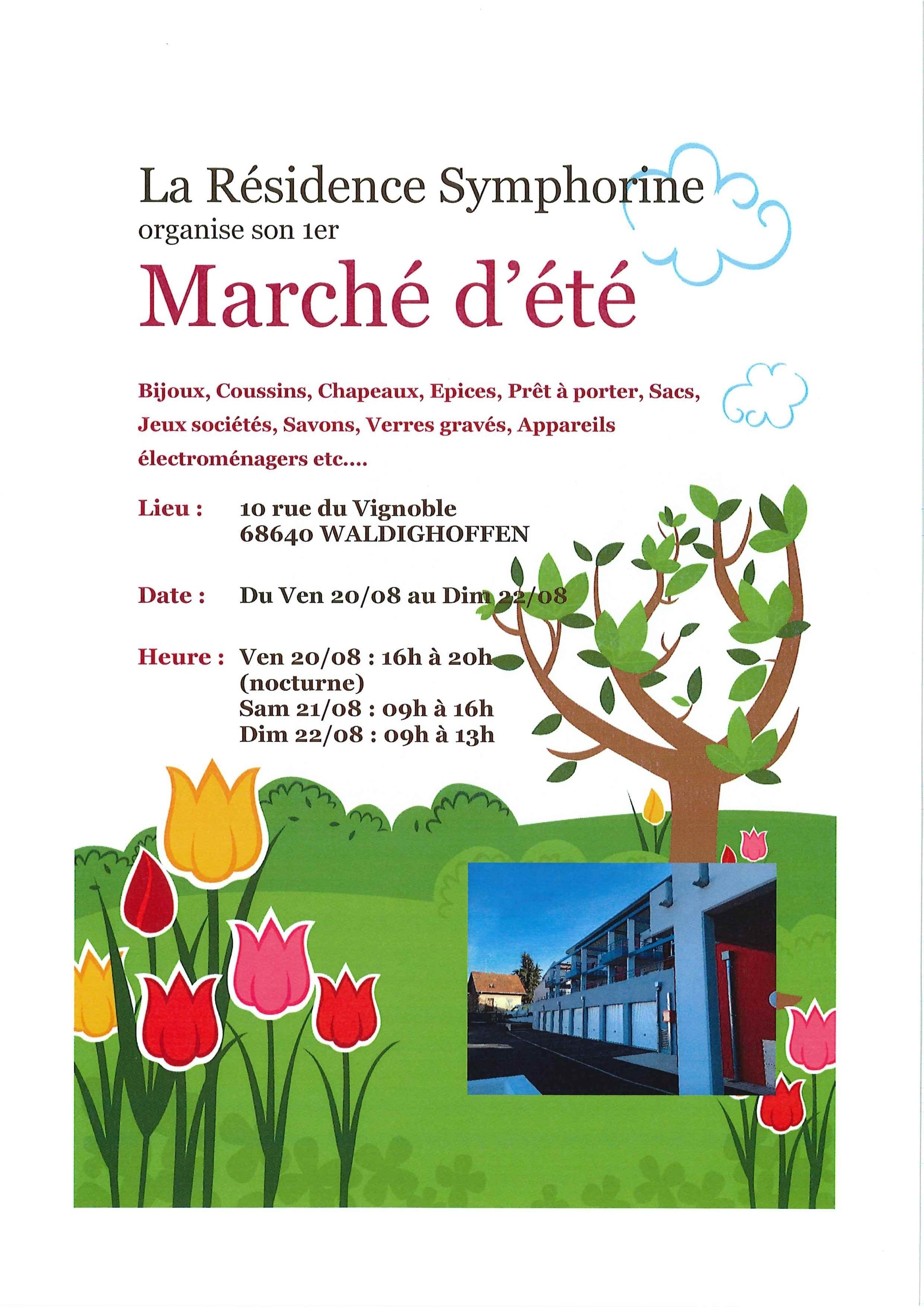 Affiche 1er marché d'été