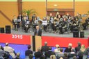 Cliché de M. Bohrer, président de la CCIG, lors de son discours aux voeux 2015 du Maire de Waldighoffen. M. Bohrer au pupitre