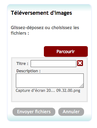 Titre et description dans téléversement d'image
