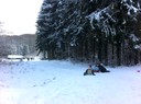 Les lugeurs en haut de la colline le 26 12 10