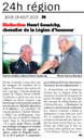 Article de l'Alsace du 19 08 2010 concernant la remise de la Légion d'Honneur de Henri Goetschy