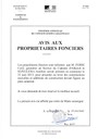 Avis aux propriétaires fonciers