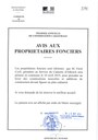 Avis aux propriétaires fonciers