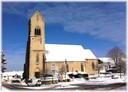 Eglise de Waldighoffen en hiver 