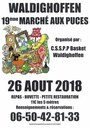 Affiche marché aux puces du dimanche 26 Aout 2018.