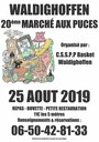 Affiche marché aux puces du 25 Aout 2019.